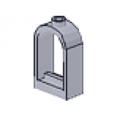 Part 30044 Light Bluish Gray Window 1 x 2 x 2 2-3 with Rounded Top 